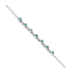 925 silver blue turquoise bracelet